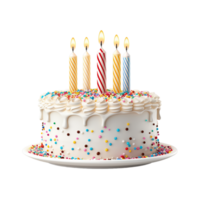 Ice cream cake birthday dessert cupcake Ai Generative png