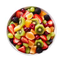 Fresh mix fruit salad plate Ai Generative png