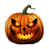 skrämmande pumpa halloween ai generativ png