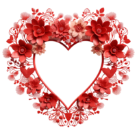 Herz Valentinsgrüße Tag ai generativ png