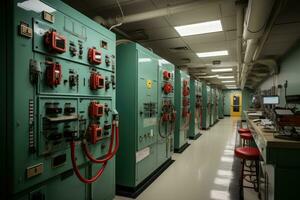 electrical panel room professional advertising photography AI Generated photo