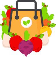 ilustración de frutas y verduras png