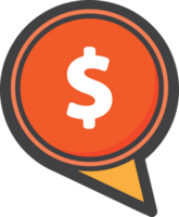 plano estilo dinero icono png