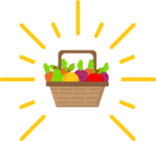 ilustración de frutas y verduras png