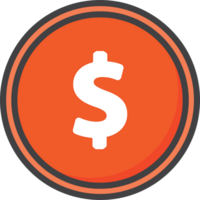 flat style money icon png