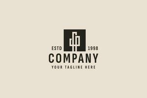 vintage style cactus logo vector icon illustration