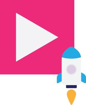 Launch Rocket Startup vector