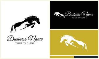 horse and foal logo template vector