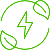clean energy line icon illustration png