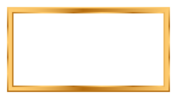 rectángulo dorado marco frontera png