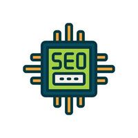 cpu filled color icon. vector icon for your website, mobile, presentation, and logo design.