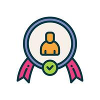 medal fille color icon. vector icon for your website, mobile, presentation, and logo design.