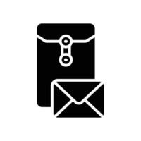 envelope glyph icon. vector icon for your website, mobile, presentation, and logo design.