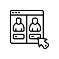 employee selection line icon. vector icon for your website, mobile, presentation, and logo design.