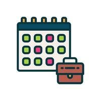 schedule fille color icon. vector icon for your website, mobile, presentation, and logo design.