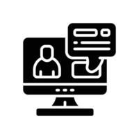 online conference glyph icon. vector icon for your website, mobile, presentation, and logo design.