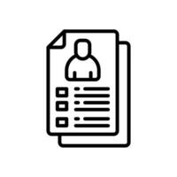 curriculum vitae line icon. vector icon for your website, mobile, presentation, and logo design.