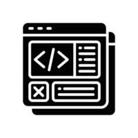 programación glifo icono. vector icono para tu sitio web, móvil, presentación, y logo diseño.