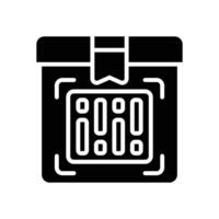 barcode box glyph icon. vector icon for your website, mobile, presentation, and logo design.