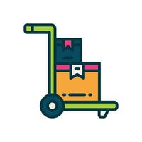 trolley filled color icon. vector icon for your website, mobile, presentation, and logo design.
