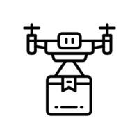 drone delivery line icon. vector icon for your website, mobile, presentation, and logo design.