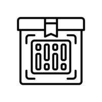 barcode box line icon. vector icon for your website, mobile, presentation, and logo design.