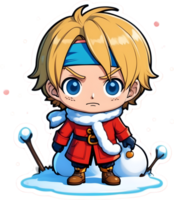 sanji etichetta Natale tema, ai generativo png