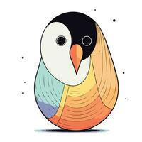 linda dibujos animados pingüino. vector ilustración en un blanco antecedentes.