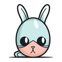 Easter bunny. Cute cartoon bunny character. Vector illustration.