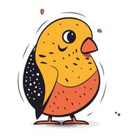 Vector illustration of cute cartoon parrot isolated on a white background.