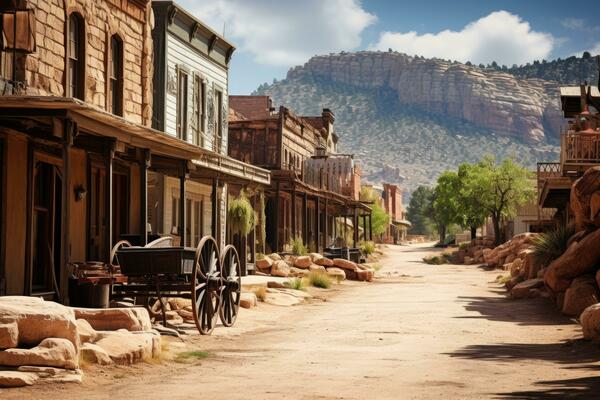 Old West Town Stock Photos Images And Backgrounds For Free Download Old West Town Where Cowboys Live Ai Generated Photo
