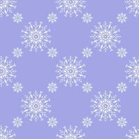 Vector pattern with snowflakes on a blue background. Seamless pattern for New Year and Christmas. Suitable for background and wrapping paper, fabric in winter version. Vintage decorative elements.