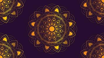 Abstract spiral round Mandala Background in dark color vector