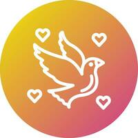 Love Birds Vector Icon Design Illustration