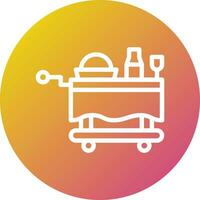 Food trolley Vector Icon Design Illustration