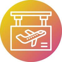 Boarding Gate Vector Icon Design Illustration