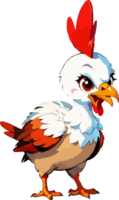 Cute Turkey Chicken Cartoon AI Generative png