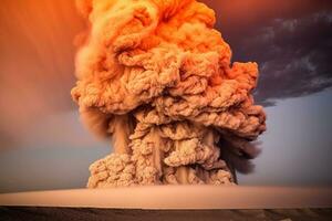 naturaleza desastre volcánico erupción ai generado foto