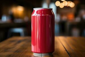 drink can is a metal container designed to hold a liquid AI Generated photo