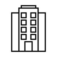hotel building icon in line style vector