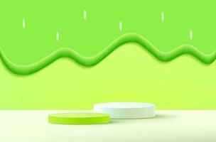 Podium empty display scene presentation product placement 3d background vector