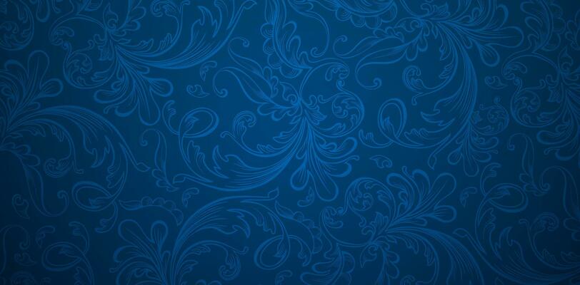 Vector Illustration Vintages ornamental floral pattern on a blue background for seamless textile wallpaper, books covers, Digital interfaces, prints design templates material cards invitation