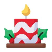 Candle flat icon vector