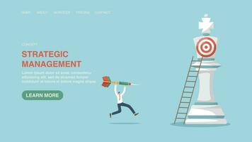 Web page strategic management vector