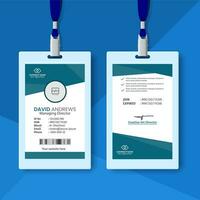 Abstract Design Id Cards Template With Photo vector