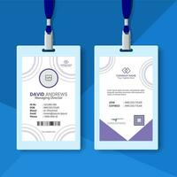 Abstract Design Id Cards Template With Photo vector