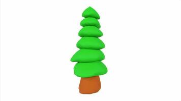 a 3d model of a tree with a green top video