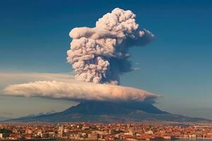 naturaleza desastre volcánico erupción ai generado foto