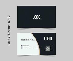 Blue modern creative Black and white business card and name card,horizontal simple clean template vector design