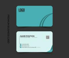 Clean and unique professional business card template, visiting card, business card template with gradient color design vector